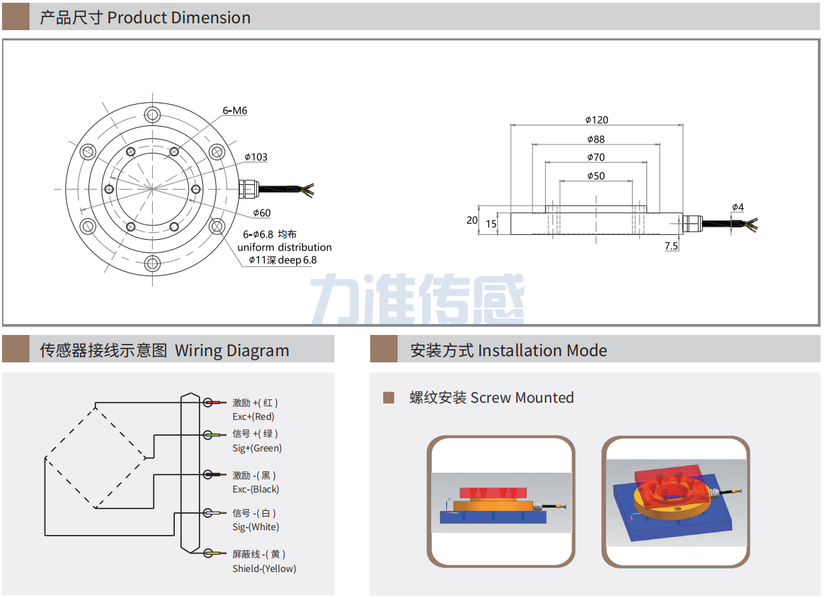 产品尺寸及安装示意